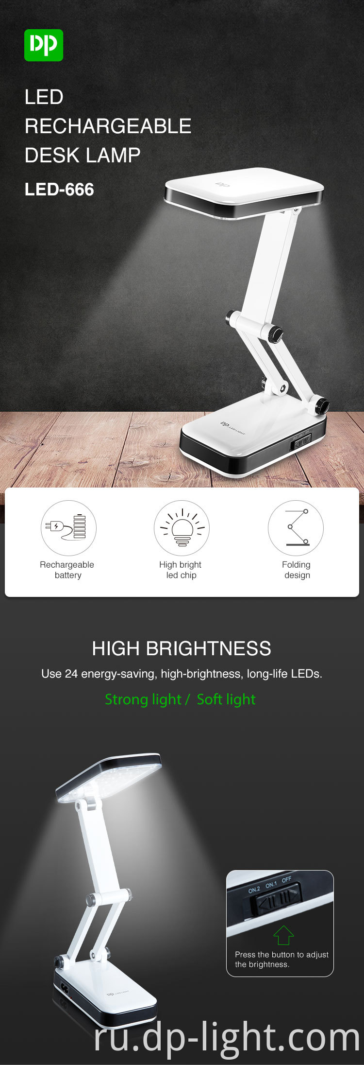 led desk lamp foldable 